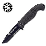 Smith & Wesson CKTACBS Tactical Serrated Tanto Knife, Black