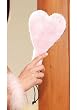 Fuzzy Heart Paddle (Pink/Black;One Size)