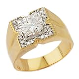 Howard's CZ Diamond Gold Mens Ring