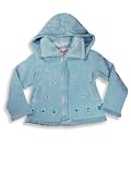 Cappuccino - Girls Faux Suede Jacket, Lt. Blue