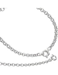 Silver 7.5" With Rhodium Finish 8.1mm Shiny Rolo Like Link Bracelet With Spring Ring Clasp