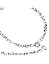 Silver 8" With Rhodium Finish 8.1mm Shiny Rolo Like Link Bracelet With Spring Ring Clasp