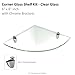 Fab Glass and Mirror Corner Glass Shelf, 6