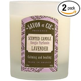 Savon et Cie Scented Candle, Lavender, 5.8 oz (165 g) (Pack of 2)