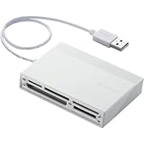 ELECOM メモリリーダライタ USBハブ付 SD+MS+CF+XD ホワイト MR-C24WH