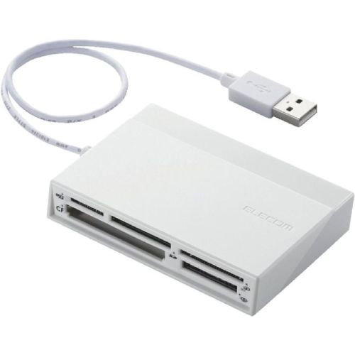安いELECOM メモリリーダライタ USBハブ付 SD+MS+CF+XD ホワイト MR-C24WH