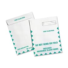 Quality Park 54692 Quality Park Redi-Seal HCFA-1508 Window Envelopes/First Class, White, 100/Box