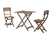 Siena Garden Balkonset Bahamas, 2x Klappstuhl und 1x Tisch 1xTisch 70x70cm+2 Klappstühle, Eukalyptus FSC pur