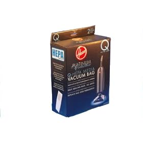8 HOOVER PLATINUM Q VACUUM BAGS FOR PLATINUM UPRIGHT VACUUMS