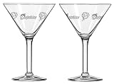 Miami Dolphins 10-Ounce Martini Glass Set