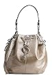 Authentic Coach Madison Silver Shimmer Leather Marielle Drawstring Shoulder Bag 17016 SLVR