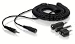 Philips SWA2150W/17 Coiled Headphone Extension Cable(20 feet, Black)