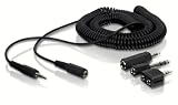 Philips SWA2150W/17 Coiled Headphone Extension Cable(20 feet, Black)
