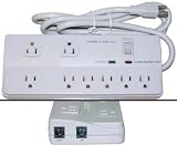 8 Outlet Professional Surge Protector with Fax Modem, Max 1110 Joules