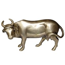 Animal Figurines Brass Cow Statue 5 x 2 x 3 inches