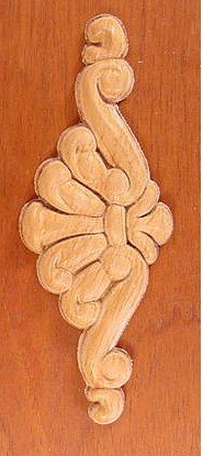 EMBOSSED WOOD APPLIQUE / ONLAY # 619 2 X 5 1/2