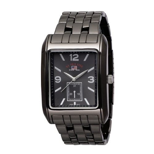 U.S. Polo Assn. Men's US8439 Black Dial Gun Metal Bracelet Watch