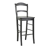 Carolina Cottage CC-VS24 AB 24-Inch Venetian Barstool, Antique Black