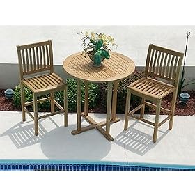 Premium Grade A Teak Patio Bar or Pub Table by Royal Teak