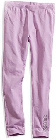 GUESS Kids Girls Little Girl Rhinestone Logo Leggings (2-6x), LILAC (6X)