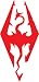 Elder Scrolls Skyrim Logo Red Sticker