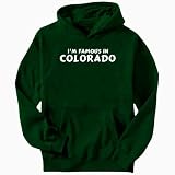 I AM FAMOUS Colorado Usa States Mens Hoodie (Dark Green, Sizes X-Small - XXX-Large)
