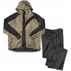 Weather co golf breathable rainsuit khaki lg