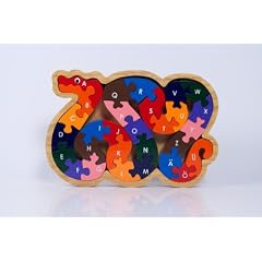 Holzpuzzle ABC-Schlange im Rahmen, 29-teilig