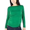 Liz Lange&reg; Boatneck Shirred Long Sleeve Tee - Green