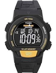 Timex Unisex Ironman Triathlon 10 Lap Chronograph Alarm Black Resin Case Watch T5K329