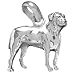 Powerful Bullmastiff Sterling Silver Canine-Themed Charm