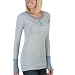 Juniors Mossimo Supply Co. Splitneck Pullover Henley - Washed Blue / Bone&nbsp;