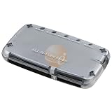 eForCity Silver USB Memory Card Reader for Compact Flash CF I, CF II, CF Ultra II / MicroDrive / Smart Media Card / xD / Secure Digital: SD, SDC, SD Ultra, miniSD (with adapter), microSD/TransFlash (with adapter) / Multimedia Card: MMC I, MMC II, RS-MMC