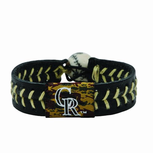MLB Colorado Rockies Camouflage Baseball Bracelet