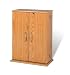 Furniture By Prepac Oak & Black Locking Media Storage Cabinet