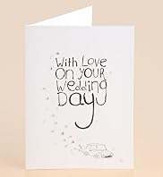 Diamanté Car Wedding Card