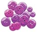 Blumenthal Lansing Favorite Findings Buttons, Purple Flowers, 15/Pkg