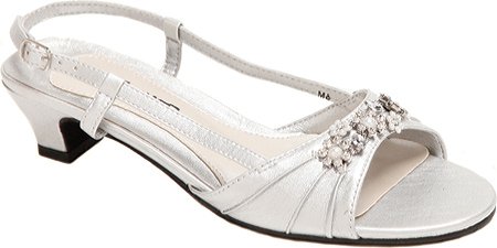 Annie Shoes Women's Lila Slingback,Silver,9 M US