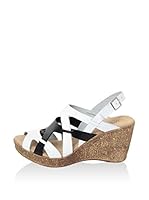 Dolceamore Sandalias de cuña (Blanco / Negro)