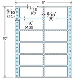 【SANWASUPPLY】DM宛名印字に使いやすい大きさのラベル、タックフォーム（16シート入） TA-02S
