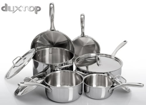 Duxtop Whole-Clad Tri-Ply Stainless Steel Induction Ready Premium Cookware 10-Pc Set product image