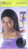 KING J Motion Collection Large Satin Scarf Black (Model: 165)