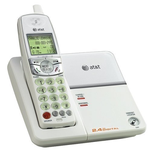 AT&T 2801 2.4GHz Digital Cordless Caller ID Phone (White)