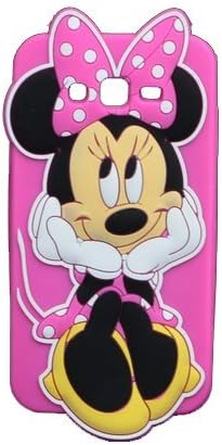 Galaxy J7 Case 3D Minnie Mickey Cartoon Animal Series Soft Silicone Case For Samsung Galaxy J7 J700 J700F (Rose Minnie Mouse)