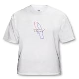 Colorful Parrot Bird Outline Art Drawing - Adult T-Shirt 3XL