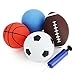 Boley 4 Piece Playground Ball Set - Includes Soccer Ball, Basketball, Football, Volleyball, and Ball Pump - Great for Backyard Games, Outdoor Sports, Schoolyard Activities