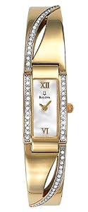 Bulova 98V28 Crystal Series Mother of Pearl Dial Ladies Watch