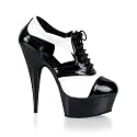 5 3/4 Inch Sexy High Heel Shoe Stiletto Oxford-Style Spectator Sexy Shoes Black White
