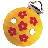 Toy Clip Yellow with Flowers with Nickel-free Clip