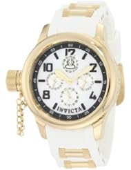 Invicta Womens 1815 Russian Diver White Mother-Of-Pearl Dial White Polyurethane Watch